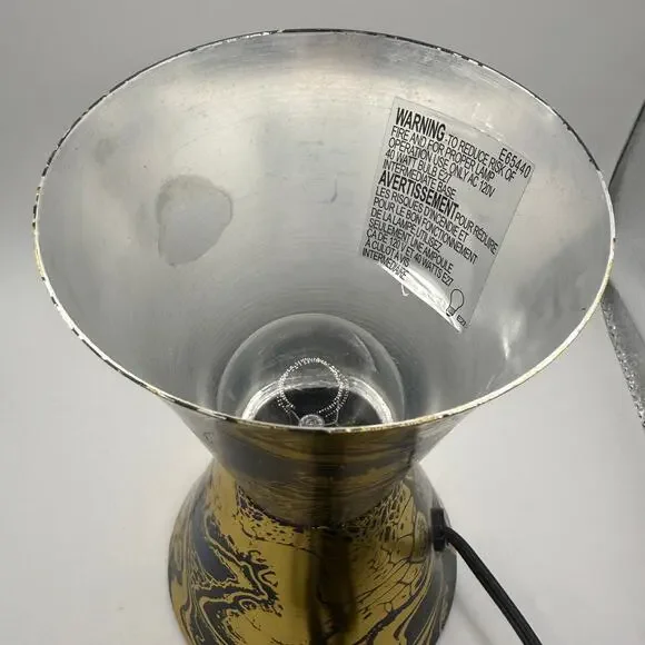 Lava The Original Marbleized Black Gold Replacement Base & Bulb Works Schylling - Picture 6 of 13